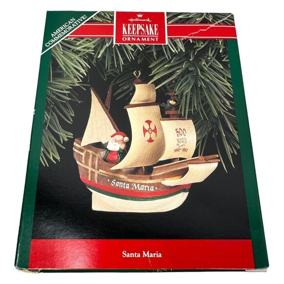 Vintage Hallmark Keepsake Ornament Lot 4 Santa Maria Claus Christmas Tree Mice - Picture 3 of 10